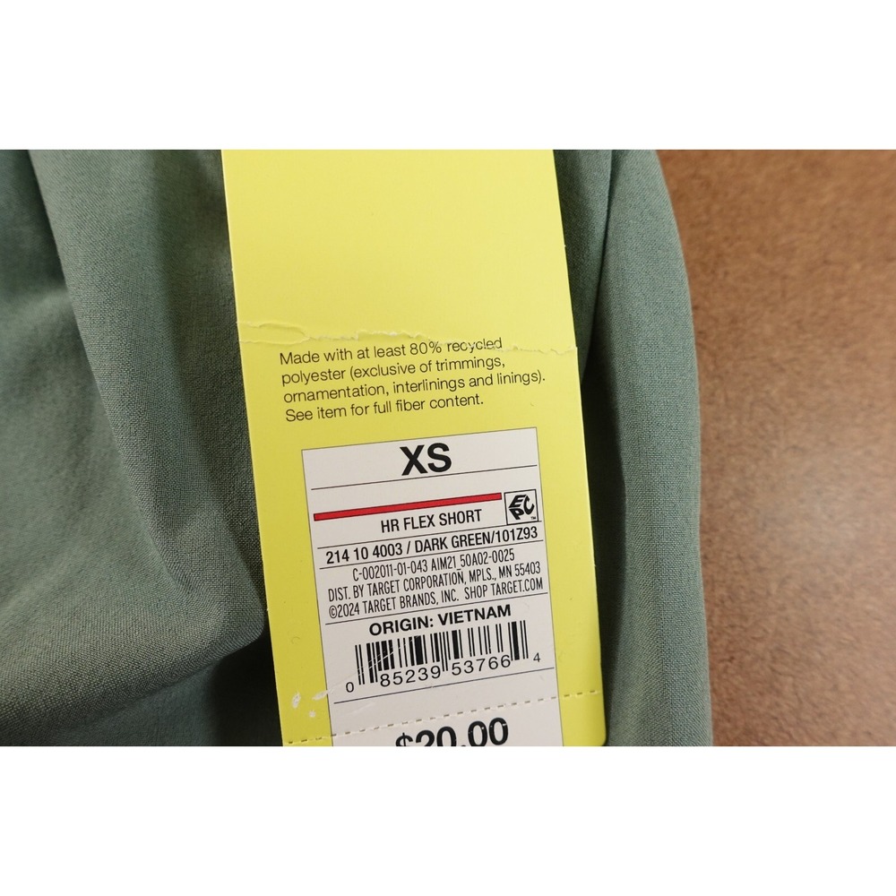 All In Motion Womens Size XS Green Pocket High Rise 3" Inseam Active Shorts NWT - Picture 3 of 11